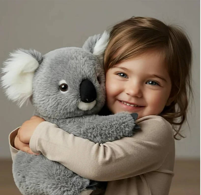 Weighted koala plush toy designed for anxiety relief, featuring ultra-soft fabric and a realistic design, perfect for cuddling and comforting. 0
